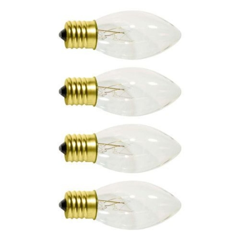 Light Keeper Pro 2 Packs 4 C9 Replacement Bulbs 120V 7W 60Hz AC Indoor Outdoor